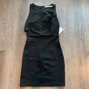 NWT Zara black mini dress with ruffle.